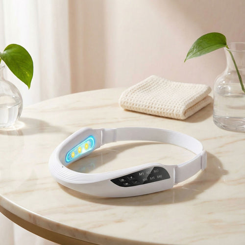 Nano Banana Pro positioned on a clean spa-inspired setting with soft natural light, premium beauty aesthetic, product preserved exactly as original — Léonaé.